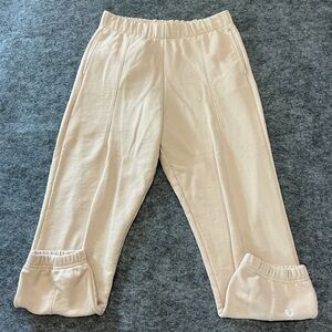 On Cloud Running Cream Jogger Pants With Stripe Detail And Elastic Waist Size M